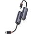 Baseus Lite Series RJ45 Lan Port Ethernet Adapter Type-C to RJ45 LAN Port 1000Mbps Hub - Grey